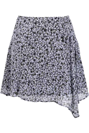 DKNY Dames Geprinte rokken - Floral-print wrap skirt