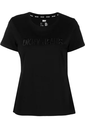DKNY Dames Korte mouw - Embossed-logo short-sleeve T-shirt