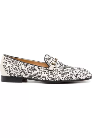 Doucal's Dames Loafers - Embroidered-design leather loafers