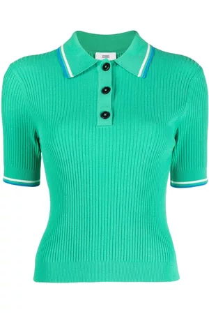 Closed Dames Gebreide Tops - Ribbed-knit polo-top