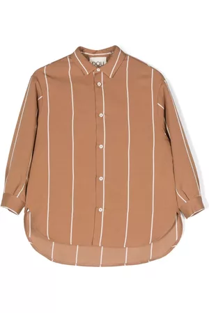 DOUUOD KIDS Jongens Lange Mouwen Overhemden - Striped long-sleeved shirt
