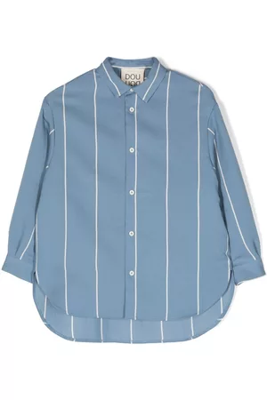 DOUUOD KIDS Jongens Lange Mouwen Overhemden - Striped long-sleeved shirt
