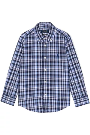 Ralph Lauren Jongens T-shirts - Embroidered-logo check-pattern shirt