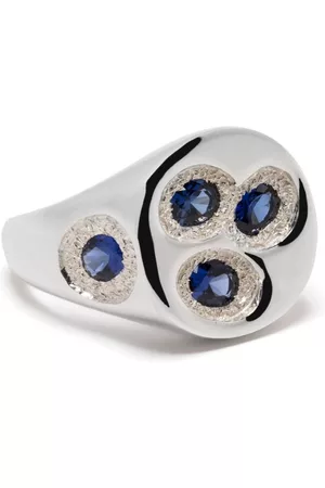 Bleue Burnham Heren Ringen - Chloroplast sapphire signet ring