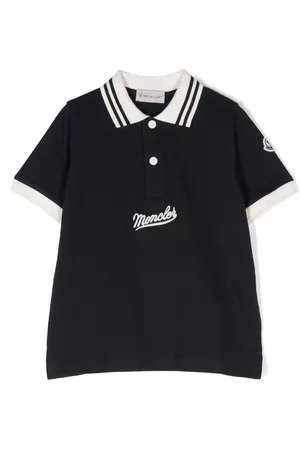 Moncler Jongens Korte Mouwen Overhemden - Logo-embroidered short-sleeved polo shirt