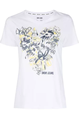 DKNY Dames Geprinte Overhemden - Logo-print heart T-shirt