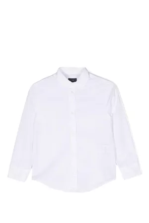 FAY KIDS Jongens Lange Mouwen Overhemden - Long-sleeved cotton shirt