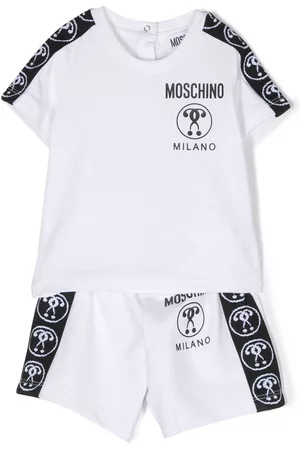 Moschino Shorts - Logo-tape stretch- cotton shorts