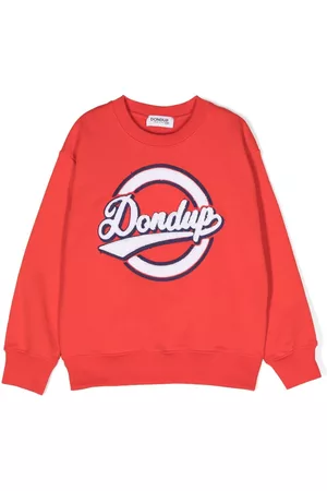 Dondup Jongens Lange Mouwen Overhemden - Logo-print long-sleeved sweatshirt