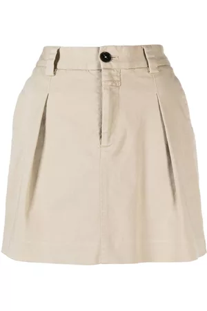 Closed Dames Plooirokken - Pleated cotton miniskirt
