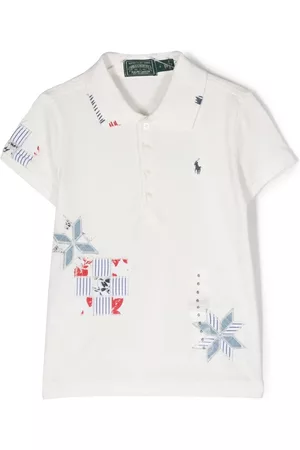 Ralph Lauren Meisjes Poloshirts - Rip Repair-Knit patchwork polo shirt