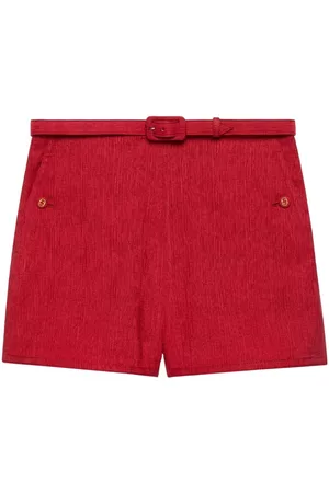 Gucci Dames Shorts - Interlocking G-button shorts