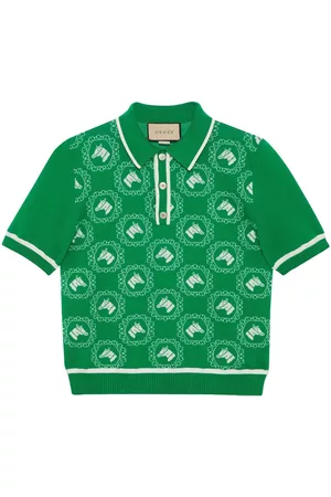 Gucci Heren Poloshirts - Horse-pattern wool polo-shirt