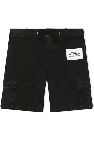 Dolce & Gabbana Jongens Shorts - Logo-patch drawstring shorts