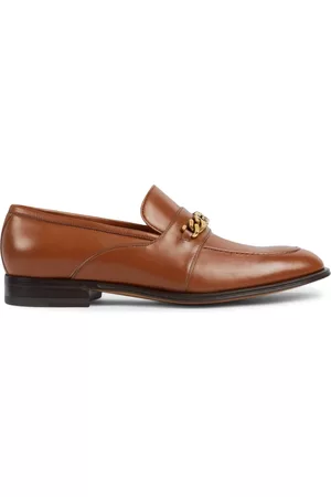 Gucci Heren Loafers - Logo-chain leather loafers