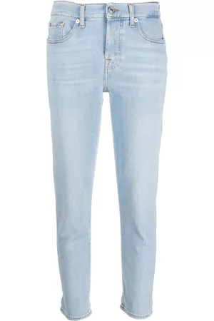 7 for all Mankind Dames Straight - Cropped straight-leg jeans