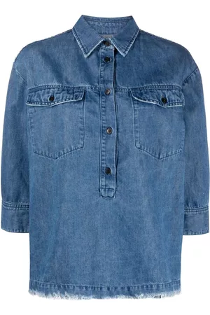 Closed Dames Overhemden - Button-placket denim shirt