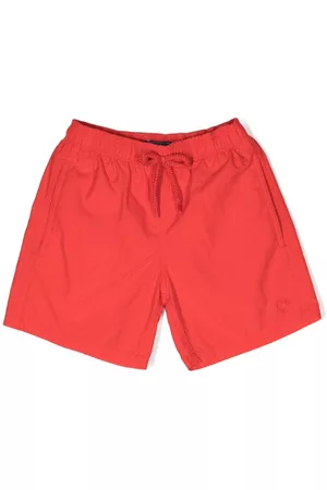 Vilebrequin Shorts - Embroidered-logo drawstring swim shorts