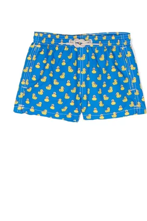 MC2 SAINT BARTH Shorts - Duck-print drawstring swim shorts