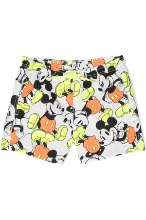 MC2 SAINT BARTH Shorts - Mickey Mouse-print drawstring swim shorts