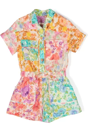 ZIMMERMANN Meisjes Playsuits - Floral-print cotton jumpsuit
