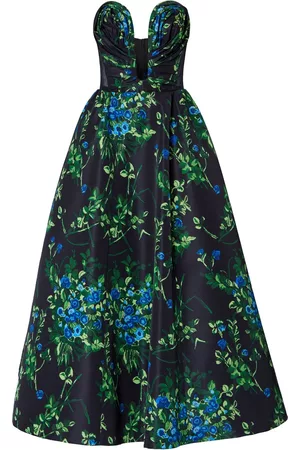 Carolina Herrera Dames Galajurken - Floral-print draped gown dress