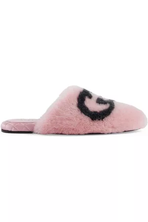 Gucci Dames Schoenen met bont - Interlocking G faux-fur slippers
