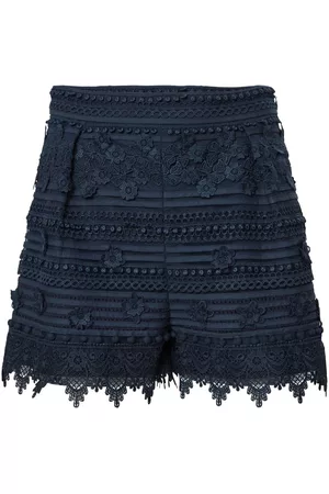 Carolina Herrera Dames Shorts - Guipure-lace high-waisted shorts