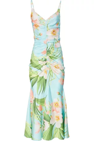 Carolina Herrera Dames Geprinte jurken - Floral-print ruched dress
