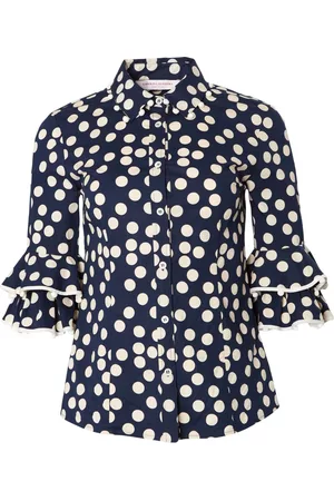 Carolina Herrera Dames Geprinte Overhemden - Polka-dot print shirt