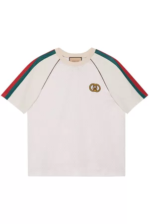 Gucci Heren T-shirts - GG-logo print mesh T-shirt