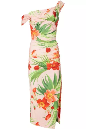 Carolina Herrera Dames Feestjurken - Floral-print ruched dress