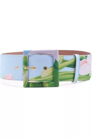 Carolina Herrera Dames Riemen - Floral-print buckle belt