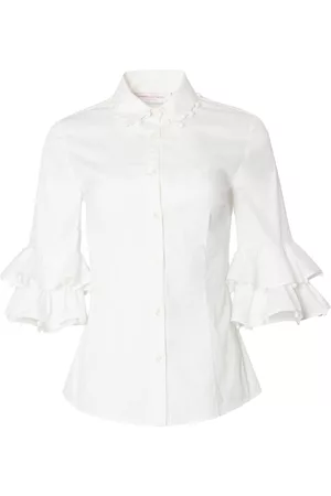 Carolina Herrera Dames Overhemden - Ruffled half-sleeve shirt
