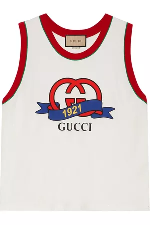 Gucci Heren Katoenen Truien - Interlocking G 1921-print cotton vest