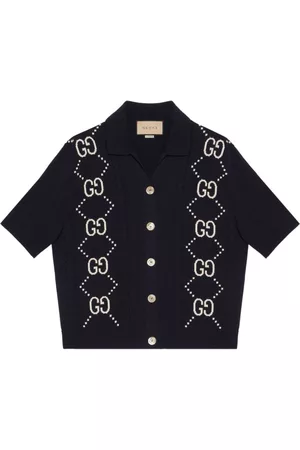 Gucci Dames Cardigans - GG-jacquard short-sleeve cardigan