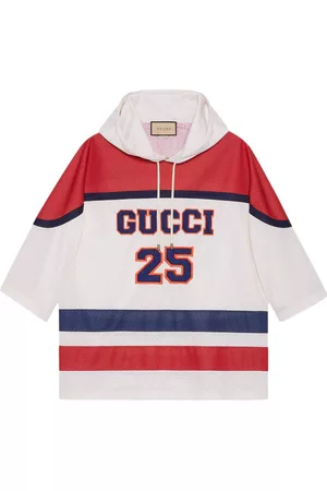 Gucci Heren Hoodies - GG-motif shot-sleeved hoodie
