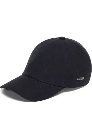 Z Zegna Heren Petten - Logo-plaque linen baseball cap