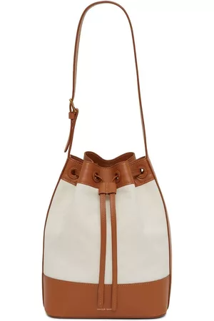 Mansur Gavriel Dames Schoudertassen - Block leather-trim bucket bag