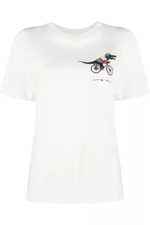 Lacoste Dames Geprinte Overhemden - X Netflix crocodile-print T-shirt