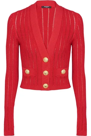 Balmain Cropped knitted V