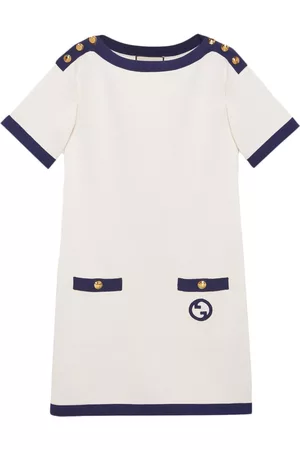 Gucci Dames Korte jurken - Logo-patch short-sleeve dress