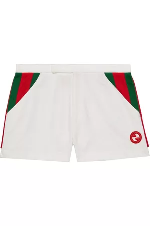 Gucci Dames Shorts - Web-stripe logo-patch shorts