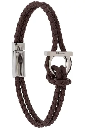 Salvatore Ferragamo Heren Leren Armbanden - Braided leather bracelet