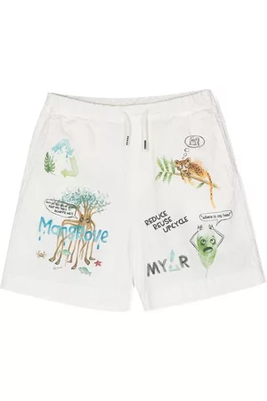 MYAR Shorts - Graphic-print drawstring shorts