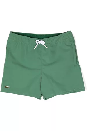 Lacoste Shorts - Logo-patch drawstring swim short
