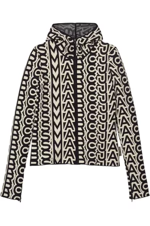 Marc Jacobs Dames Hoodies - Monogram-pattern zip-up hoodie