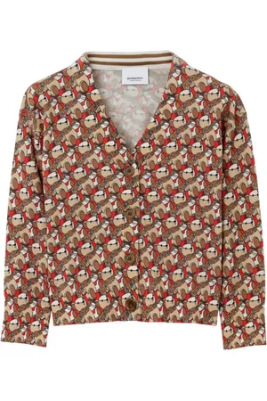 Burberry Meisjes Cardigans - Thomas Bear print cotton cardigan