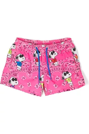 MC2 SAINT BARTH Meisjes Shorts - Snoopy-print swim shorts