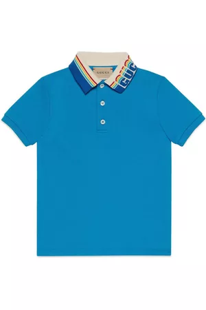 Gucci Jongens Poloshirts - Embroidered-logo cotton polo shirt